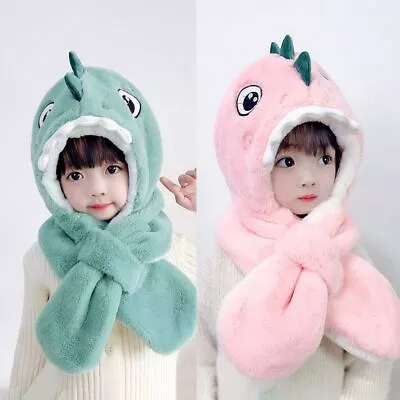 Fur Baby Scarf Cap Hat Scarf One-piece Warm Neck Hat  Boys Girls • $20.87