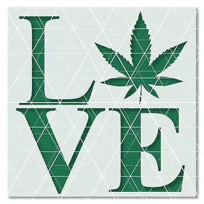 Weed Leaf Stencil - Reusable Mylar - Bob Marley 420 Smoke • $16.99