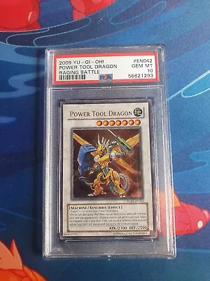 PSA 10 Power Tool Dragon Ultra Rare RGBT-EN042 YuGiOh Raging Battle Gem Mint • £133.66