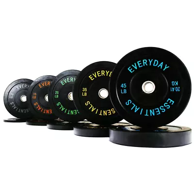 Olympic Bumper Plates 2 Inch Rubber Weights Steel Hub Single Or Sets Color Coded • $63.59