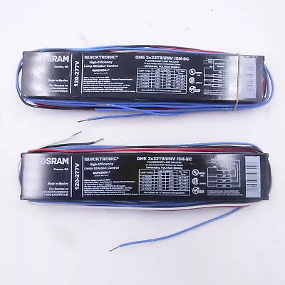 2 Pack Osram QHE 3X32T8 UVN ISN SC B Fluorescent Lamp Ballasts 120-277V • $21.99