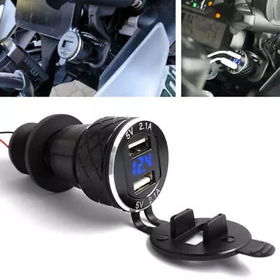 £12.29 • Buy For BMW R1200GS Triumph Tiger 800 XC Hella DIN To Dual USB Motorcycle Charger UK