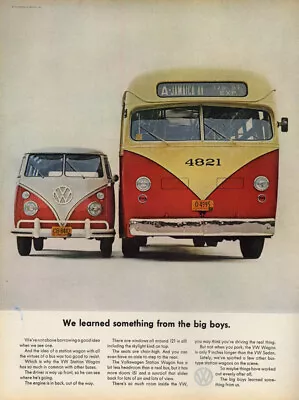 We Learned Something From The Big Boys Volkswagen Station Wagon Ad 1063 L • $9.99