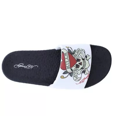 Ed Hardy Men's Love Kills Sandals White Size 10 NWB • $34.99