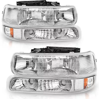 Headlight Assembly For 99-02 Chevy Silverado / 00-06 Tahoe Suburban Headlamp  • $65.99