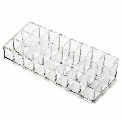 Clear Acrylic Cosmetic Organiser Makeup Lipstick Nail Varnish Display Box Case • £4.99