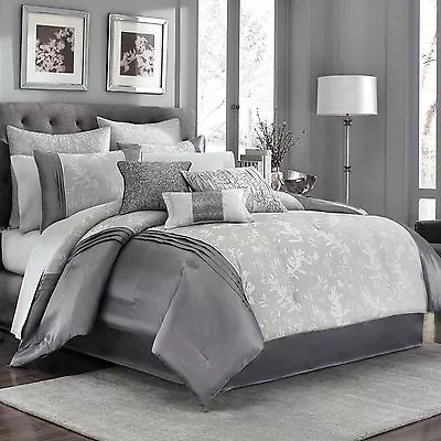 MANOR HILL Haven Cloud European Sham Quilted Blue Grey  • $19.95