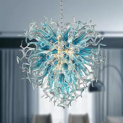 Modern Chandeliers Murano Glass Chandelier Light Fixture Led Hanging Pendant Lig • $788.98