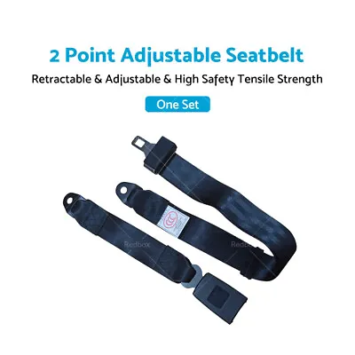 1 Set Car Truck 2 Point Retractable Adjustable Seat Lap Sash Belt Strap Seatbelt • $22.13