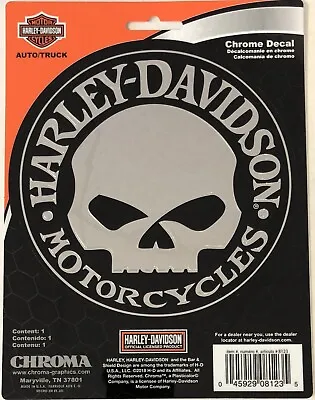 Harley-Davidson Willie G Skull Chrome Classic Graphix Sticker Decal NEW • $7.99