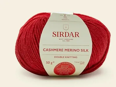 £5.85 • Buy SIRDAR CASHMERE MERINO SILK DK Knitting Crochet - ALL COLOURS WOOL YARN
