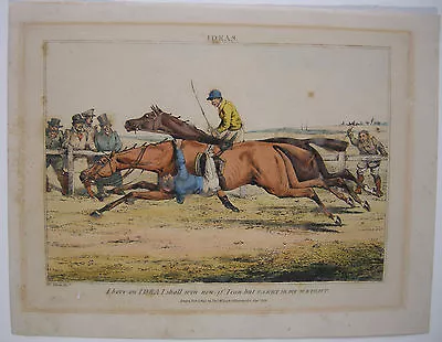 Horse Racing Ideas Color Lithograph H Alken 1830 Horse Racing • £41