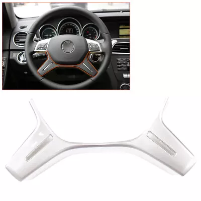 Silver Steering Wheel Trim Panel Cover For Mercedes Benz ML W166 GL X166 2012-15 • $23.88
