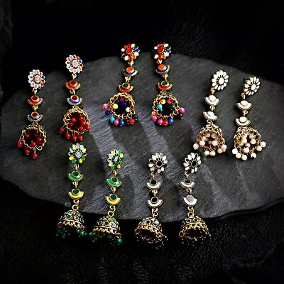 Women Ethnic Jhumka Drop Dangle Earrings Vintage Gypsy Indian Bollywood Jewelry • $3.50