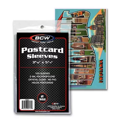 £7.99 • Buy POSTCARD PROTECTIVE STORAGE & DISPLAY SLEEVES X 100 PK