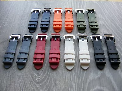 For Panerai Pam Luminor Radiomir Watch Rubber Strap Various Colours 1 Strap 24mm • £27.50