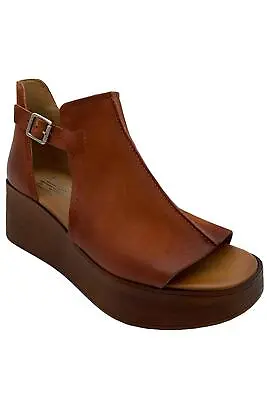 Miz Mooz Leather Wedge Sandals Gloria Brick • $69.99