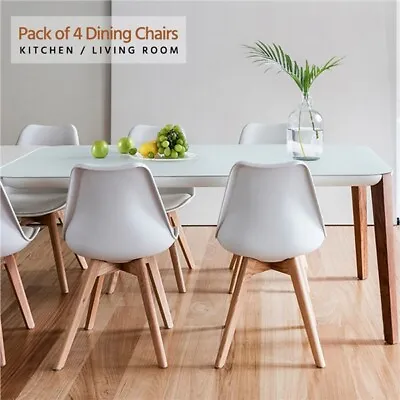 Dining Chairs Side Chairs DSW Shell Chairs For Living Room Kitchen Lounge 4PCS • $99.99