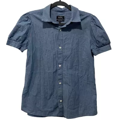 A.P.C . Indigo Agathe Shirt Blouse Women's 38 / M • $35