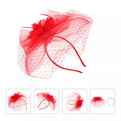 Wedding Party Hat Wedding Veil Flower Hat Women's Hats Hair Band • $10.60