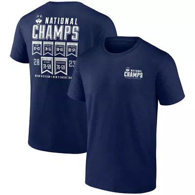 UConn Huskies 2023 NCAA Men's Basketball National Champions Schedule T-Shirt • $25.99