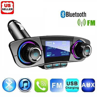 Bluetooth Car FM Transmitter MP3 Player Hands Free Radio Adapter Kit USB Charger • $16.97