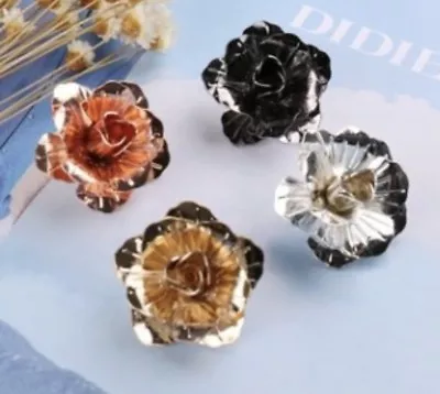 Rose Flower Lapel Pin Metal Women Men Cloth Brooch Pin Wedding Suit Accessories • $8.99