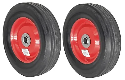 2pc 8  Replacement Solid Rubber Tire & Steel Wheel For Dolly Hand Truck Cart • $38.95