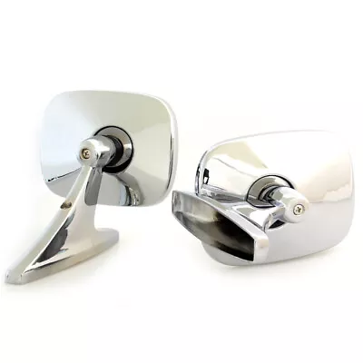 NEW CHROME DOOR MIRRORS NEW PAIRS RH LH SIDE For MAZDA RX1 RX2 RX3 RX4 RX5 68-81 • $77.97