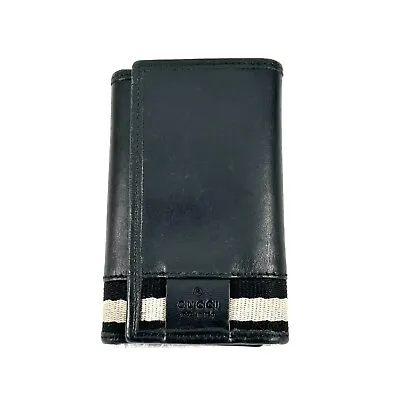 GUCCI Black Leather Key Case 6 Hooks Used Vintage Key Accessories Unisex Good • $60