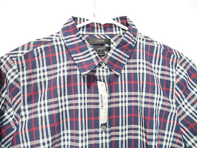 J.Crew Perfect Shirt In Blue Plaid Size 6 Item F4590 NWT! • $14.99