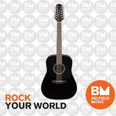 Takamine G30 Series Acoustic Guitar 12-String Dreadnought Black - TGD3012BLK • $579