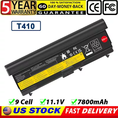 9Cell Battery For Lenovo ThinkPad 73Wh E420 T410 T410i T420 T510 T510i W520 Fast • $22.99
