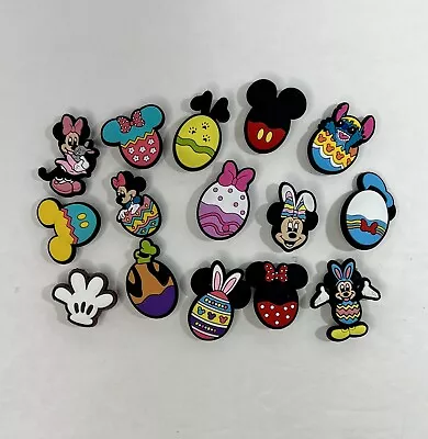 Disney Easter Eggs Bunny Jibbitz Croc Shoe Charms - Lot Of 15 Mickey Minnie NEW • $6.95