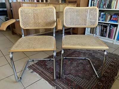 Two Vintage Marcel Breuer Style Cesca Chairs • £375