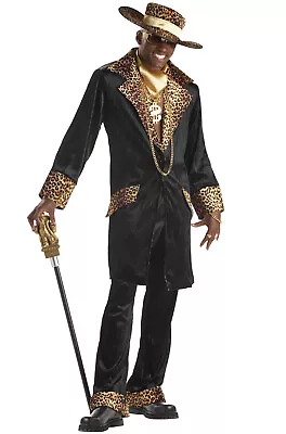 Men Supa Mac Daddy Pimp Gangster Costume • $41