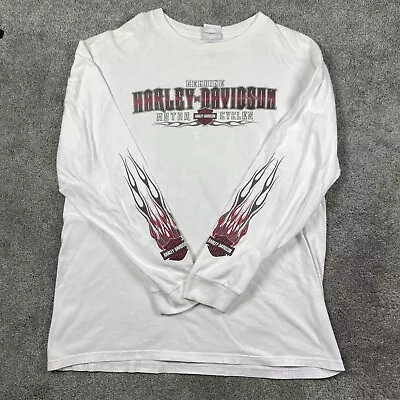 Harley Davidson Motorcycles Long Sleeve White Shirt XL *READ* Steel City WSH PA • $17.99