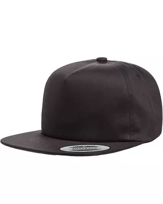 Yupoong Y6502 Unisex 5-Panel Unstructured High-Profile Flat Bill Snapback Cap • $11.46