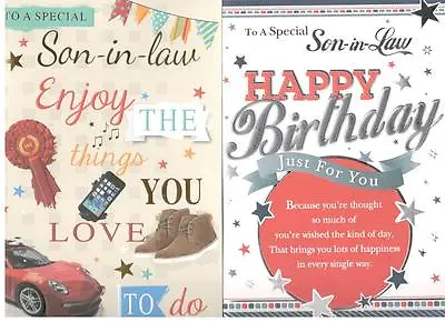 £2.49 • Buy Son-in-Law Birthday Card Various Designs To Choose From.