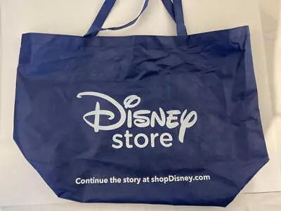 Disney Store Reusable Shopping Bag Tote Blue White Mickey Mouse Silhouette Large • $8.99