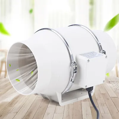 6 Inch 540m/h Inline Ventilation Fan Air Circulation Vent Exhaust Blower Fan • $51