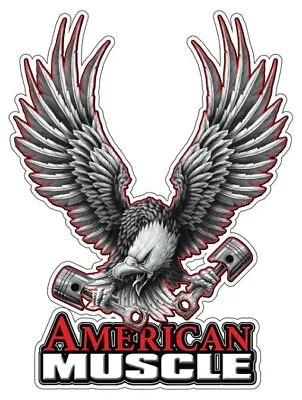 NEW LETHAL THREAT AMERICAN MUSCLE EAGLE PISTON DECAL STICKER 6 X6  LT44119 • $6.95