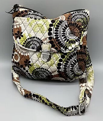 Vera Bradley Cocoa Moss Saddle Crossbody Purse • $15