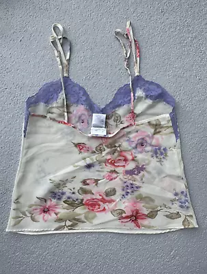 VINTAGE COQUETTE Y2K EARLY 2000s FLORAL TANK • $26