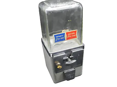 Atlas Master Gumball 1 Cent/5 Cent Gumball Vending Machine - Tall Globe With Key • $125