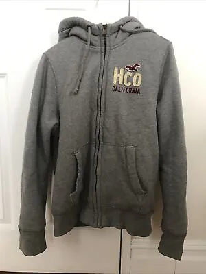 Hollister Co California Sherpa Lined Mens Zip-up Hoodie Heather Gray Small • $49.99