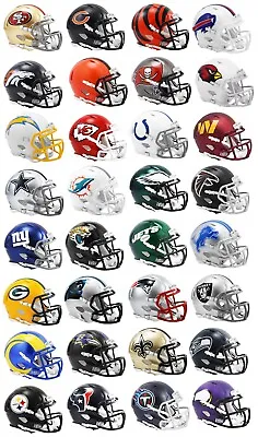$34.95 • Buy NFL Riddell Current Speed Mini Football Helmet In Box - PICK YOUR TEAM!