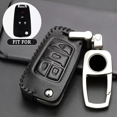 Leather Flip Car Key Cover Case Fob Shell Skin Bag For Chevrolet Cruze Buick GM • $24.45