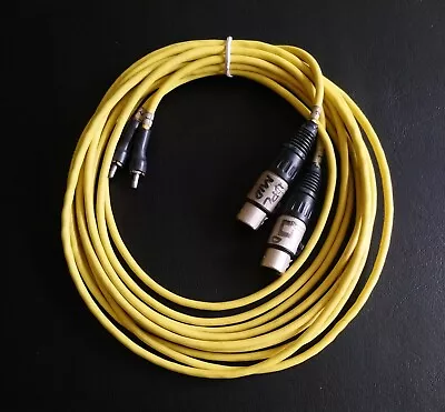 Pair Of NEUTRIK XLR (F) To RCA Phono Leads 2.5m Each • £14.50