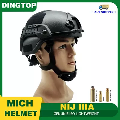 MICH 2000 Tactical Helmet Made With Kevlar IIIA Level Bulletproof Helmet M L • $358